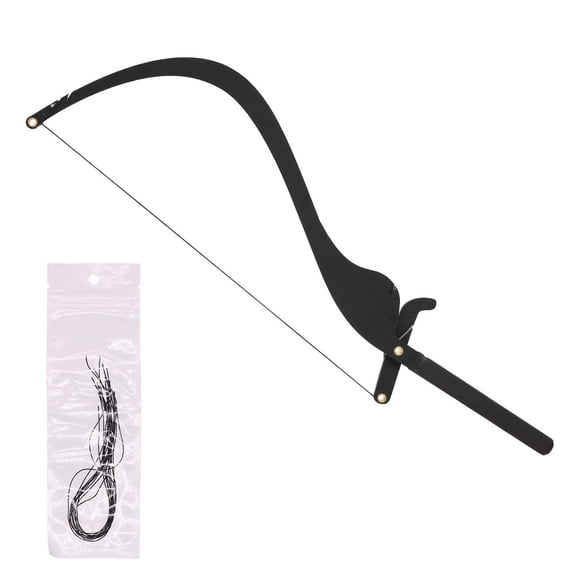 M Buder Microblading Line Marker Ruler with 10pcs Thread Lines Eyebrow Design Measure Tool Black
