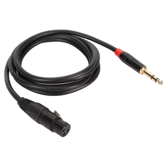 M Buder Microphone Cable 6.6 ft / 2m XLR Female to 1/4 Inch TRS Balanced Interconnect Cord