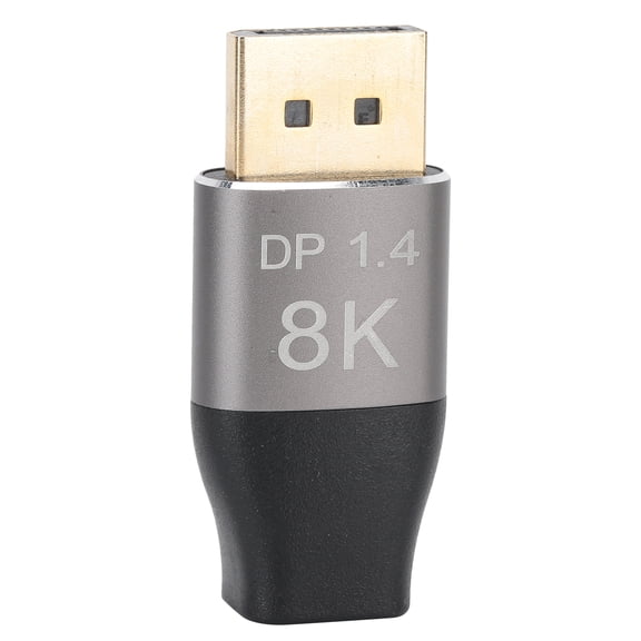 M Buder Mini DP to DP Adapter 8K at 60Hz High Definition DisplayPort 1.4 Converter for PC Computer Monitor (2.36 inches / 6 cm), Aluminum Alloy Video Connector, Multi-Screen Display Ready