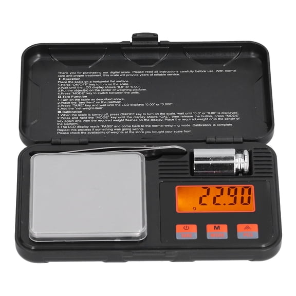 M Buder Mini Jewelry Scale High Accuracy Digital Pocket Scale 200g/0.01g Electronic Kitchen Scale with LCD Display for Cooking Baking Tweezers Included