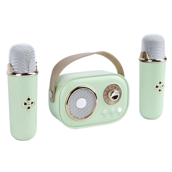 M Buder Mini Karaoke Machine 2 Mics Portable Bluetooth Speaker Set with Wireless Microphone 9.84 inches / 25 cm[cite: 1]