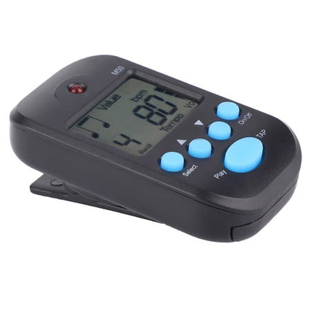 M Buder Mini LCD Digital M50 Metronome Beat Tempo Guitar Music Accessory Portable Black