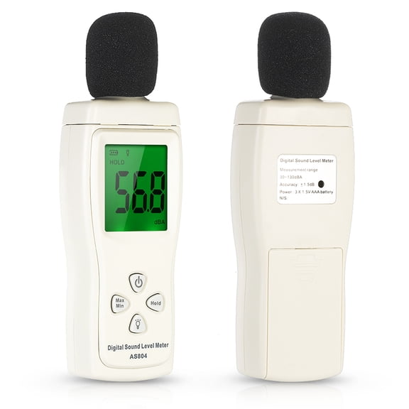 M Buder Mini Noise Meter 30dB to 130dBA LCD Backlight Display Portable Digital Sound Level Meter (5.91 inches / 15 cm)