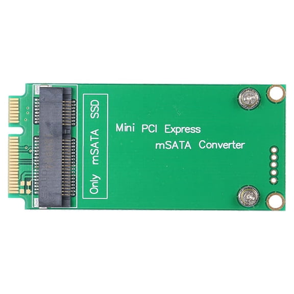 M Buder Mini PCI-E to mSATA SSD Adapter Converter Riser Card Expansion Connector, Desktop PC Internal Hard Drive Components, High-Speed SATA Module Board, 2.64 inches / 6.7 cm, Black