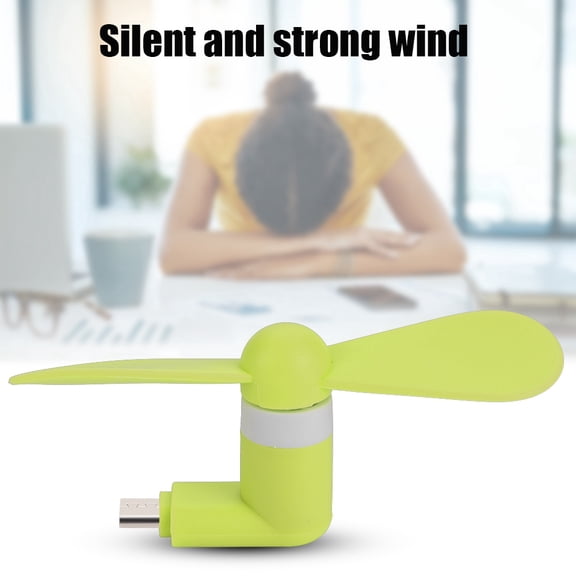 M Buder Mini Portable Hand Micro USB Small Fan Ultra Quiet Fan For Android OTG Smartphones (Green) - 3.5 inches / 9 cm