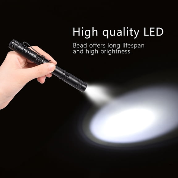 M Buder Mini Portable LED Pen Clip Pocket Flashlight High Bright Light Torch Lamp Battery Operated (5.31 inches / 13.5 cm)