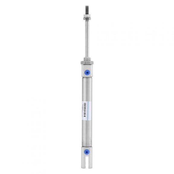 M Buder Mini Stainless Steel Dual Acting Air Pneumatic Cylinder, 50mm / 2 inches Stroke, 10mm / 0.4 inches Diameter, Max 1Mpa Pressure, Compact Design For Industrial Machinery And Automation Systems