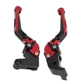 M Buder Motorcycle Folding Clutch Brake Levers CNC 6061 Aluminum Alloy Replacement Set for Yamaha YZF R1 2004-2008 R6 2005-2016 R6S Red