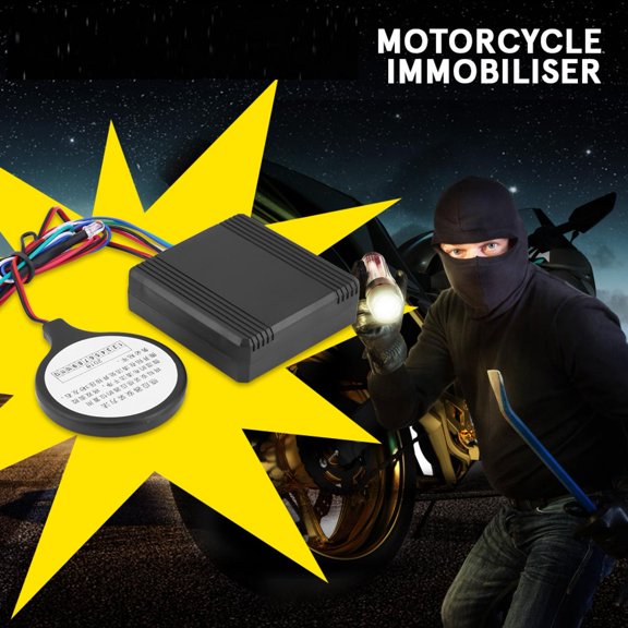 M Buder Motorcycle ID Card Lock Anti Theft Security System Smart Induction Sensor Black Hidden Immobiliser Kit With Waterproof Protection And Low Power Consumption