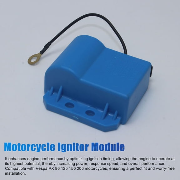 M Buder Motorcycle Integrated Ignitor Module 32398112 High Performance Replacement Part Compatible with Vespa PX 80 125 150 200 Blue Plastic Construction 4.3 inches / 11 cm