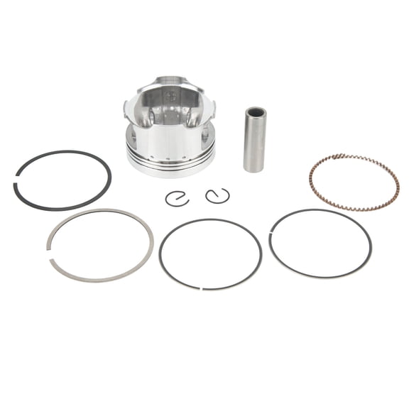 M Buder Motorcycle Piston Rings Pin Kit 56.5mm 2.2in Diameter High Accuracy Heavy Duty Metal Engine Rebuild Set Replacement for Honda CB125 CG125 Motorbike Accessories