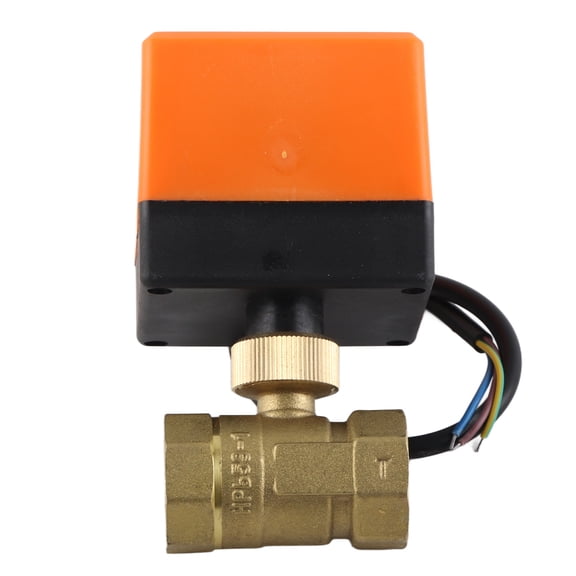 M Buder Motorized Ball Valve DC 12-24V G3/4 Inch DN20 Brass 2 Way Electrical Valve for Flow Control Home Improvement Plumbing Supply Reliable Shut Off Valve 5.91 inches / 15 cm Length