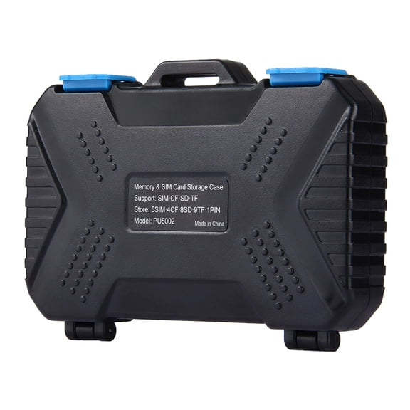M Buder Multi-Slot Waterproof Memory Card Reader Storage Case Hard Protector Box Organizer for SD CF TF SIM with High-Speed Transfer for Android Smartphones and Tablets (5.12 inches / 13 cm)