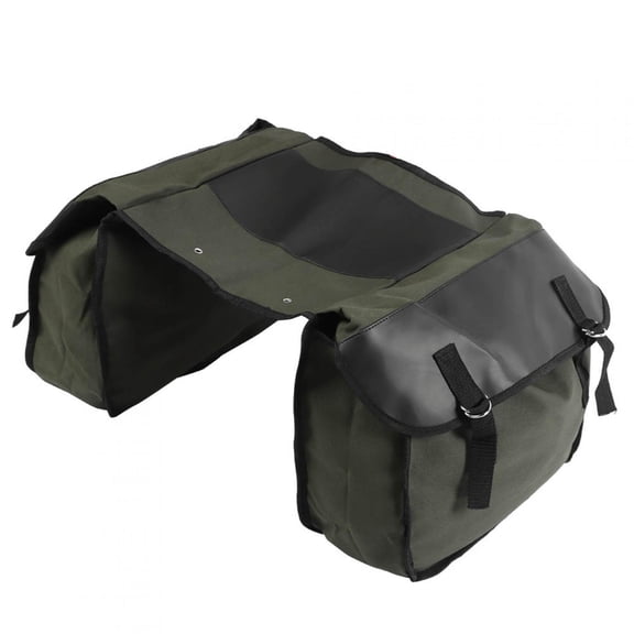 M Buder Multifunction Large Capacity Canvas Saddle Bag Bike Pannier for Bicycle Rear Rack Carrier, Army Green (39.8 in / 101 cm)