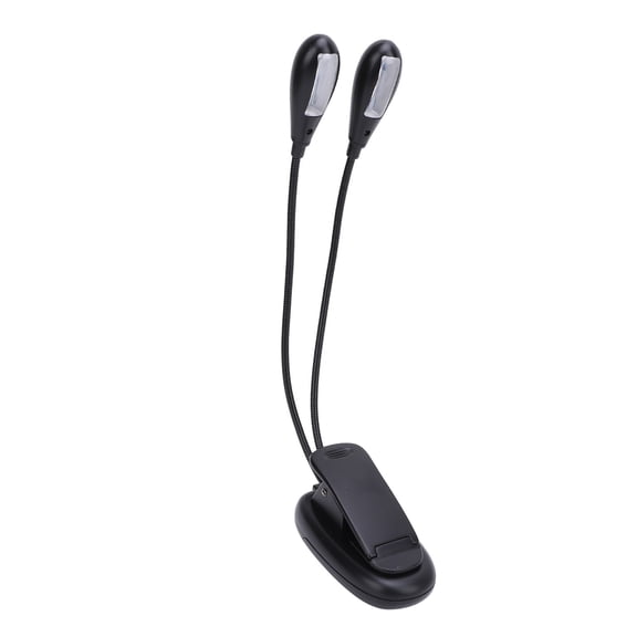 M Buder Music Stand Light Dual Head 2 Brightness Gooseneck Eye Friendly Clamp-On LED Lamp for Reading Performance USB Plug In DC 5V 3.94 inches / 10.0 cm