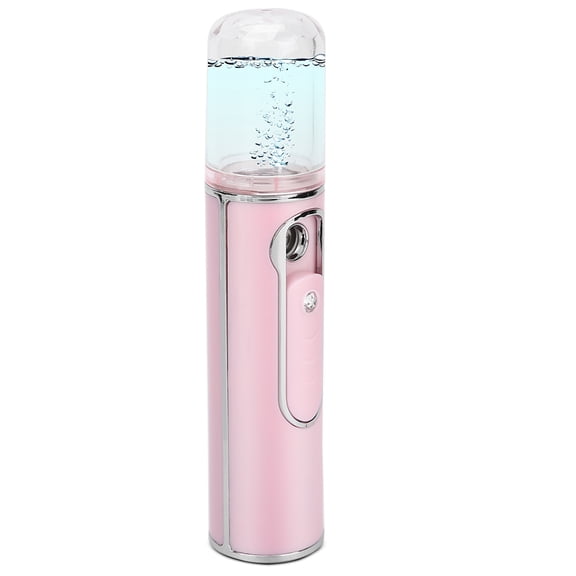 M Buder Nano Face Mist Sprayer, USB Rechargeable Moisturizing Hydrating Face Humidifier for Skin Care, Portable Cool Mist Facial Steamer 6.3 inches / 16 cm, Pink