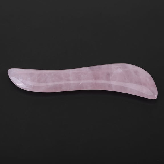 M Buder Natural Rose Quartz Crystal Massage Wands Stone Face Massaging Tool Smooth 4.5 inches / 11.5 cm