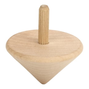 M Buder Natural Wood Top Gyroscopes Toy Retro Traditional Wooden Spinning Top Craft for Kids and Toddlers DIY Painting Balance Play Game (6.00 inches / 15.2 cm)
