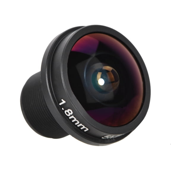 M Buder New Board 1.8mm 180 Degree HD 5MP Fisheye View CCTV Wide Angle Surveillance Camera Lens M12x0.5 Thread F2.0 Aperture Metal for Security System [cite: 8]
