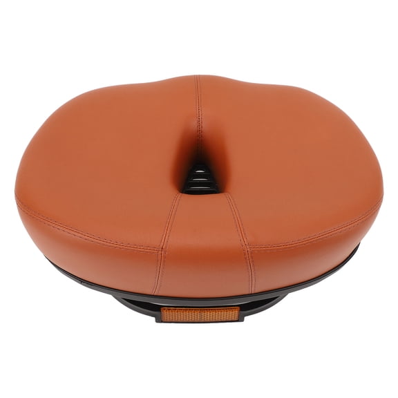 M Buder Noseless Bike Seat Wide Saddle Replacement Thickened Hollow Breathable Brown