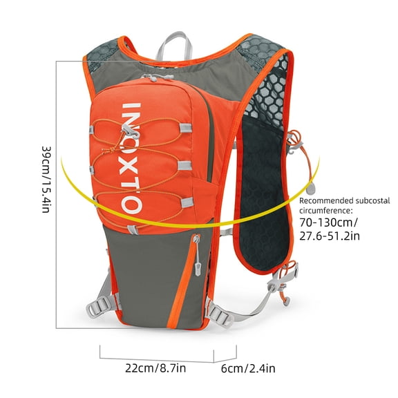 M Buder Nylon Hydration Pack 5L Hydration Backpack Lightweight Water Pack for Running Hiking Riding Cycling Outdoor Sports Daypack Men Women Black (14.2 inches / 36.0 cm)