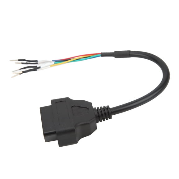 M Buder OBD2 Female Connector Cable 16 Pin K CAN Line Diagnostic Jumper Tester Pigtail Cord For Vehicles, Universal Automotive Code Reader Adapter Extension Wire (6.30 inches / 16.00 cm)