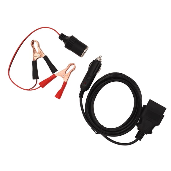 M Buder OBD2 Memory Saver with Clip Universal Plug and Play 12V Cigarette Lighter Socket ECU Emergency Power Supply Cable