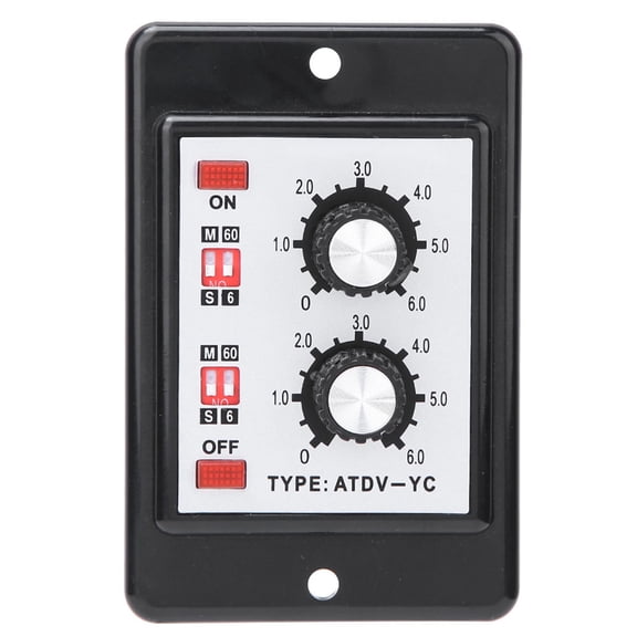 M Buder On Off Twin Timer Relay Knob Control Time Switch ATDV-YC 6S-60M DC 24V (3.74 inches / 9.5 cm)