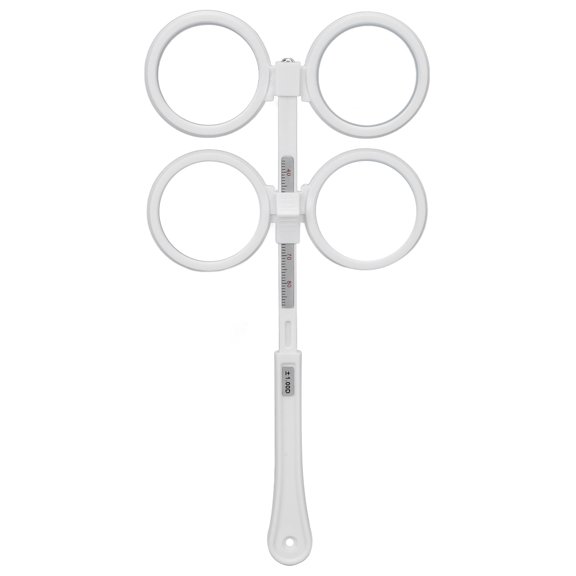 M Buder Optical Flipper Adjustable Optometry Flip Lens Instrument with 5 Vision Test Cards for Amblyopia Training, White ±1.00 D (7.9 x 3.9 in / 20 x 10 cm)