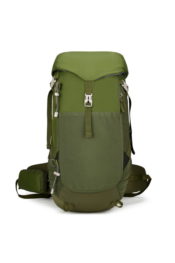 Outdoor Hiking Backpack Camping Rucksack for Men Large Capacity Sports Bag Anti-Tear Fabric Comfortable Breathable Trekking Pack Green (25.98 inches / 66 cm)