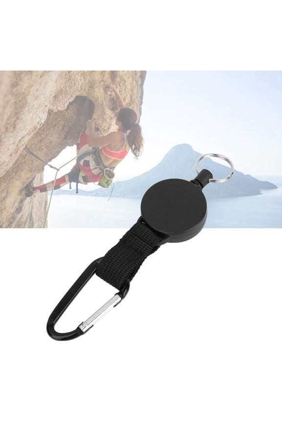 Outdoor Plastic High Elastic Telescopic Key Ring Keychains with Steel Wire