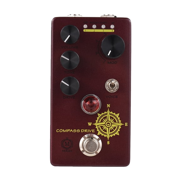 M Buder Overdrive Guitar Effect Pedal 4 Mode Switch Vocals Tone Volume Drive Control Compact Metal Sturdy Digital Processor for Electric Guitar Performance 4.8x2.2x1.6 Inches / 12.2x5.7x4.0 cm