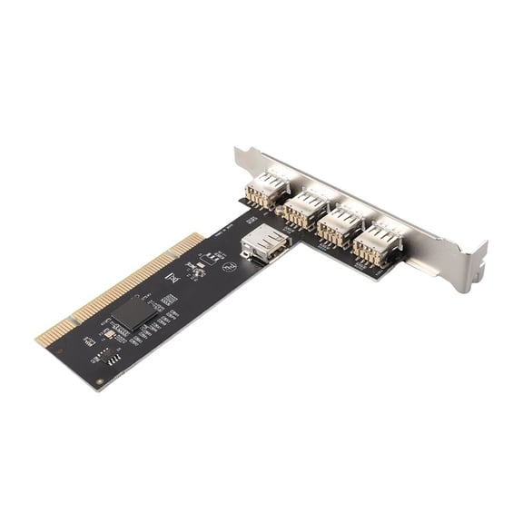 M Buder PCI to USB2.0 Internal Expansion Card 5 Port 480Mbps Plug and Play Desktop Converter Hub Adapter, 4 External 1 Internal PCI Expansion to USB Card (4.6x4.4x0.8 inches / 11.8x11.2x2.0 cm)