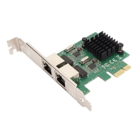 M Buder PCIe X1 Network Card RTL8111G Dual Port Gigabit Ethernet PC Network Adapter for Windows Linux