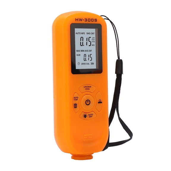 M Buder Paint Thickness Gauge Coating Depth Meter Tester Digital Display 3 Units 0-2000UM for Machine, Orange