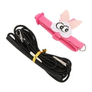 M Buder Parrot Harness Leash Adjustable Ultra Light Bird Traction Rope for Parrot Training Flying Supplies Outdoor Walking, Secure and Comfortable Pet Accessories, Size XS, Pink