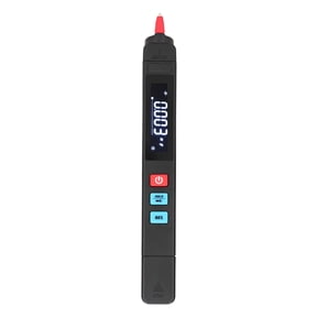 M Buder Pen Type Multimeter, High Accuracy Automatic Digital Electrical AC/DC Voltage Tester, LCD Screen, Flashlight, 600V Measuring, 8.27 inches / 21 cm Length, Black
