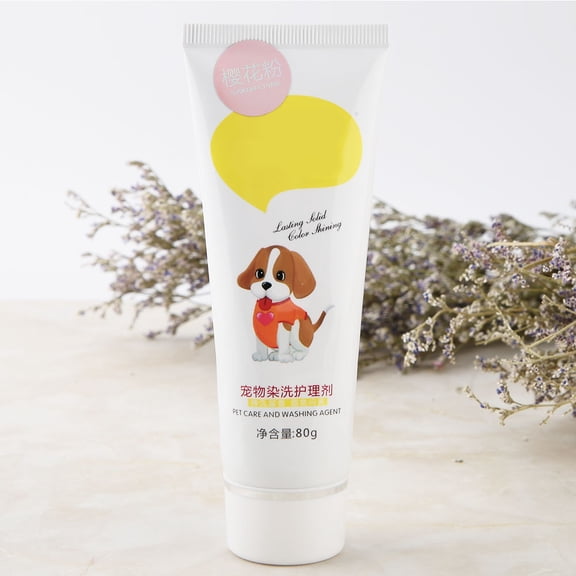 M Buder Pet Dog Hair Color Dye Natural Safe Dyeing Agent Grooming Paste Fruit Scent Pink 2.7 fl oz / 80 ml