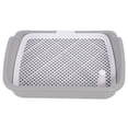 thumbnail image 1 of M Buder Pet Dog Potty Tray Portable Mesh Puppy Training Pad Holder with Splash Wall Small Animal Toilet, Indoor Outdoor Easy Clean Reusable Litter Box, 21.6x17.7 inches / 55x45 cm, Gray, 1 of 4