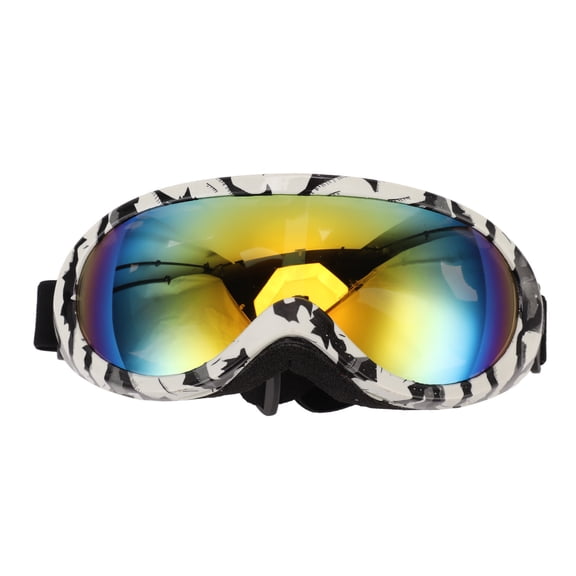 M Buder Pet Glasses UV Protection Windproof Dog Goggles Sunglasses Zebra Pattern Frame Red Lens, One Size (7 inches / 18 cm)