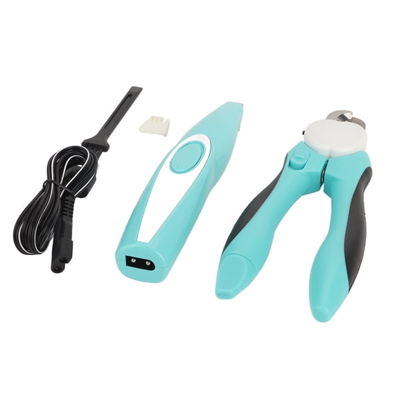 M Buder Pet Nail Clipper Kit Stainless Steel Rechargeable Electric Dog Paw Fur Trimmer with LED Light, Built-in File & Claw Care Tool for Dogs and Cats