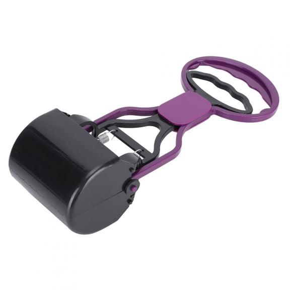 M Buder Pet Pooper Scooper Pick Up Tool for Dogs and Cats, Portable Jaw Clamp Animal Waste Cleaning Picker with Spring Loaded Handle, 11.02 inches / 28 cm, Purple
