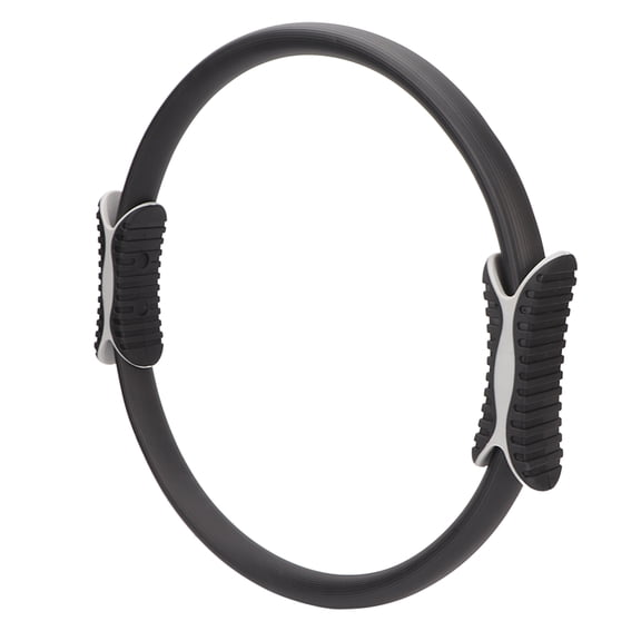 M Buder Pilates Ring 15 Inches / 38 cm Premium Fitness Resistance Exercise Pilates Circle Dual Foam Padded Grips Ideal Toning Inner Thigh Workout Core Strength Flexibility Training, Black