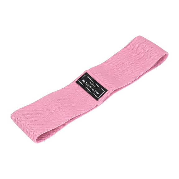 M Buder Pink Hip Resistance Bands Nonslip Inner Abrasion Resistance Lightweight Unisex Exercise Bands for Beginner Leg Calf Glute Workout Training Fitness Home Gym (5.5 inches / 14 cm)