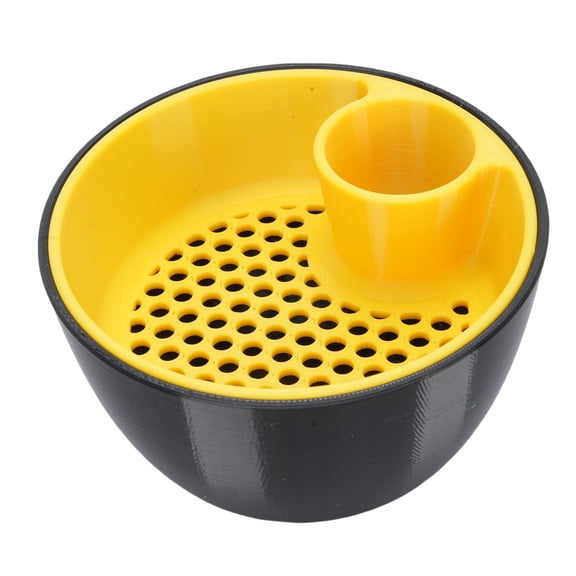 M Buder Pistachio Bowl Snack Serving Bowl Double Nut Bowl with Shell Storage Versatile Use for Home Kitchen Yellow