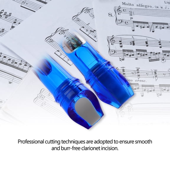 M Buder Plastic 8-Hole Translucent Descant Recorder for Kids Children Practice Blue