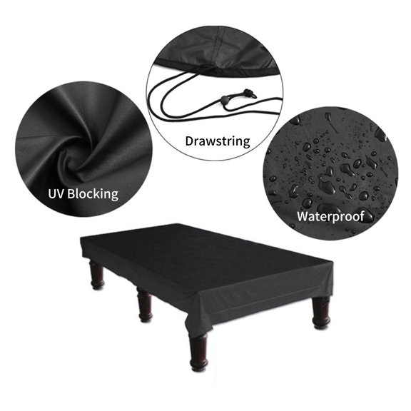 M Buder Pool Table Cover 210D Oxford Cloth Waterproof Pool Table Dust-Proof Snooker Billiard Table Cover with Drawstring Full Protection Fit for 8FT (96.4 inches / 245 cm)