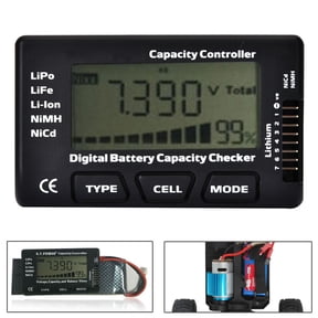 M Buder Portable Digital Battery Capacity Checker Meter Tester for RC 2-7S, 1.73 inches / 44 mm