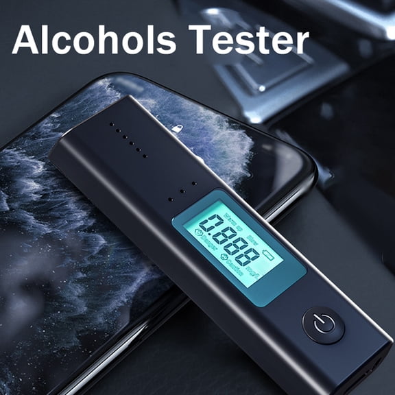 M Buder Portable Digital Breathalyzer Alcohol Tester, Tri-Color LCD Display Screen, Sound Warning Alarm for Personal Home Car Use, USB Rechargeable