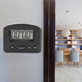 M Buder Portable Digital Kitchen Timer with Large LCD Display Countdown Range 1s to 99m 59s Magnetic Backing for Cooking Baking Fitness Homework (Black) 3.2 x 2.4 x 0.7 inches / 8.2 x 6.2 x 1.7 cm